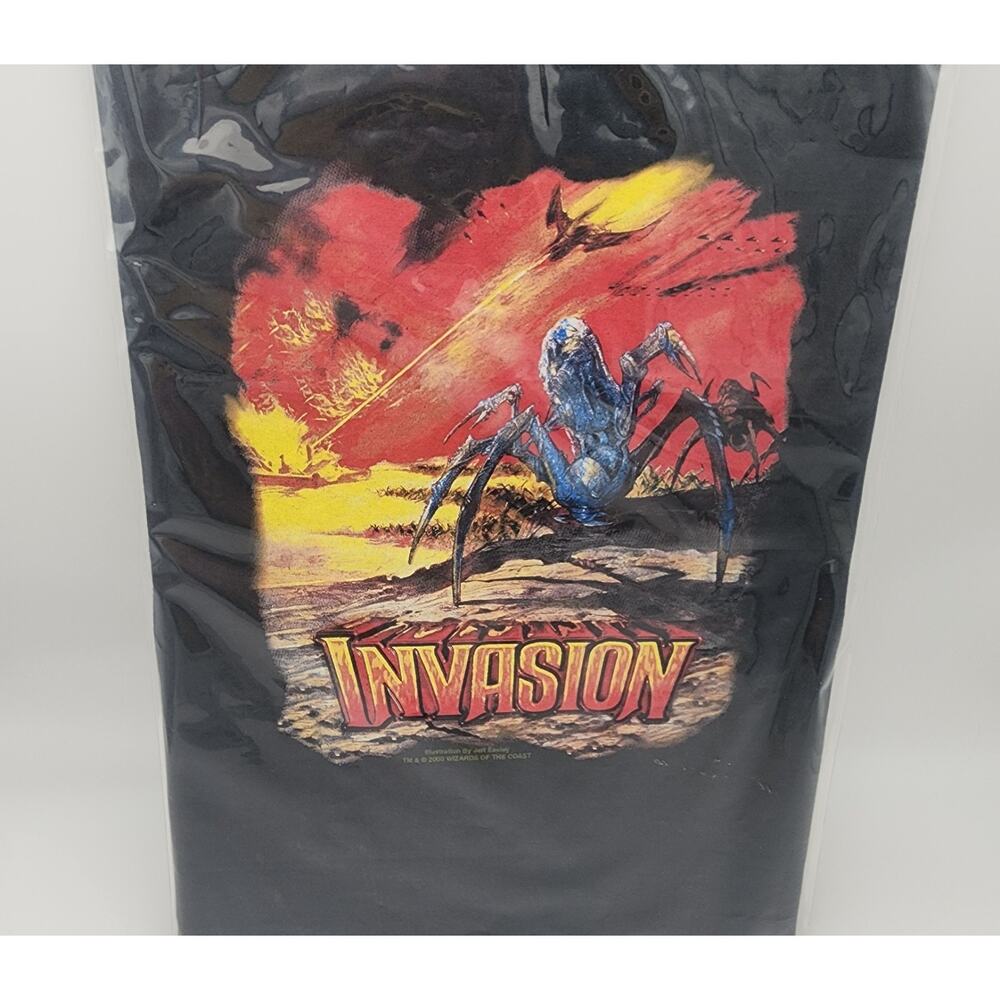 Vintage Men’s XL Magic D&D INVASION 2000 Wizards of The Coast T-Shirt Easley